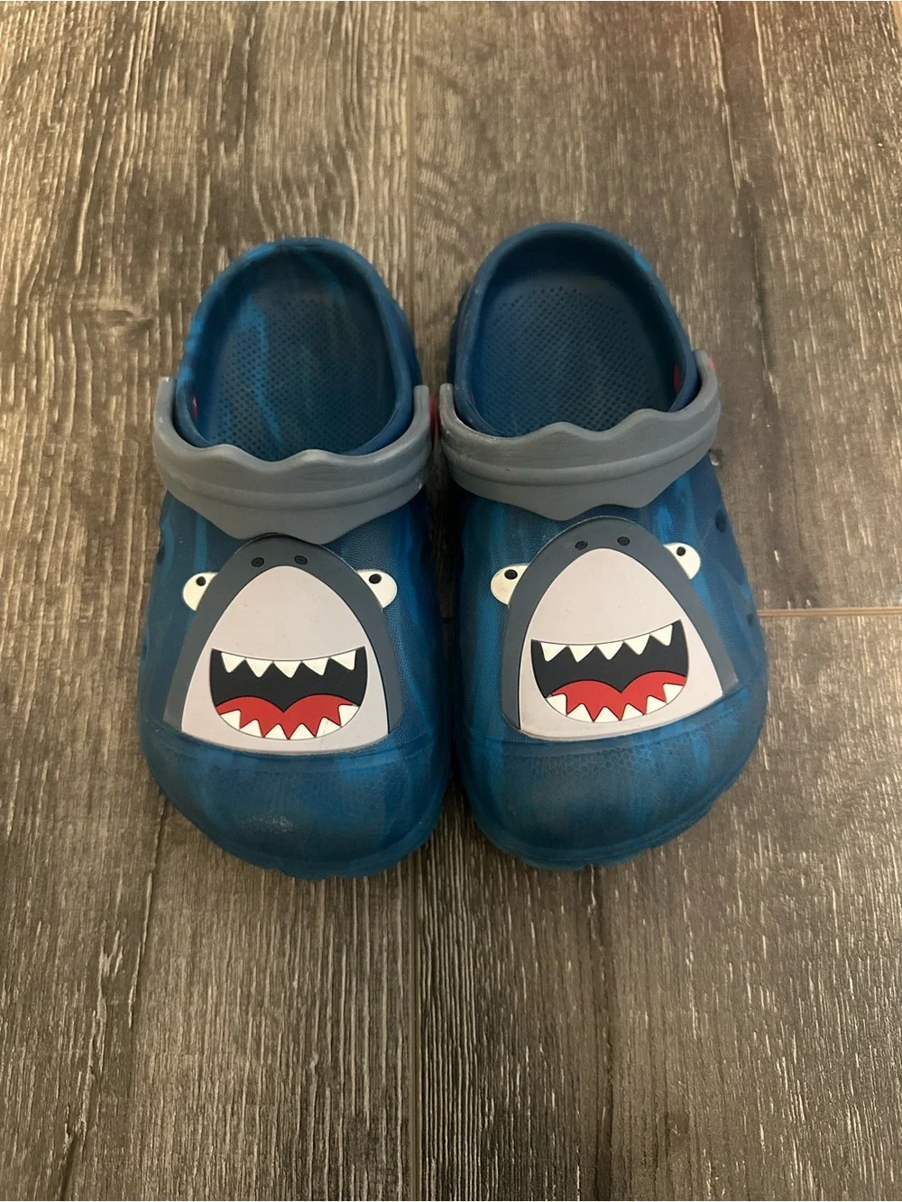 Kids Blue Shark Clogs - Comfortable Slip-On Water Shoes