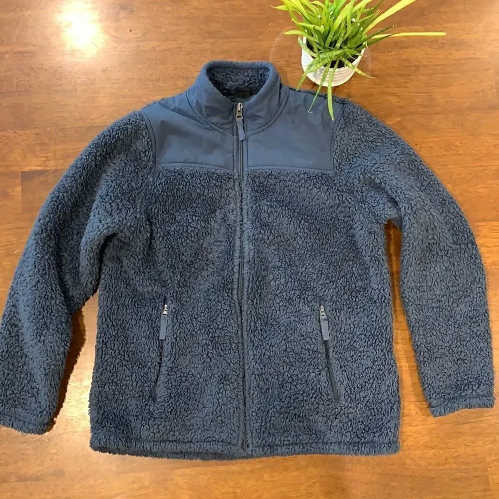 32 Degrees Sherpa Jacket Blue Zip L