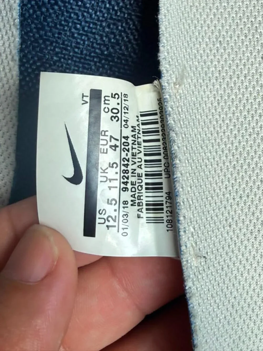 Nike hand spots