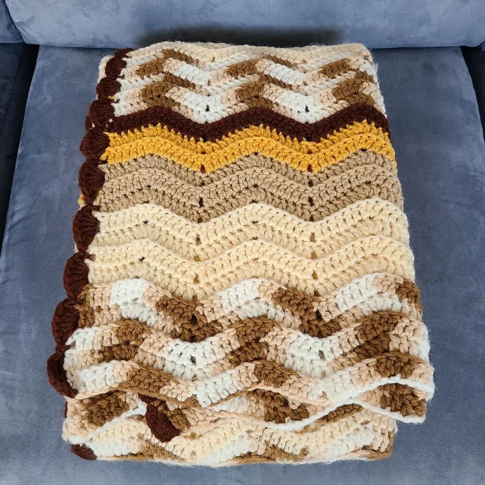 Vintage chevron afghan