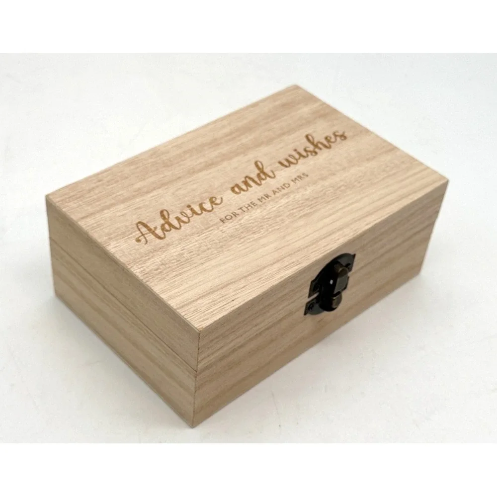 Wedding Advice and Wishes - Wooden Keepsake Box |  6