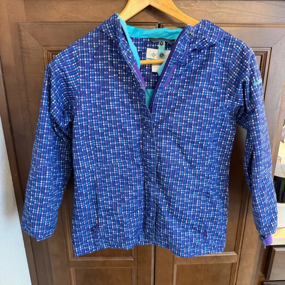 Columbia Blue and White Patterned Jacket