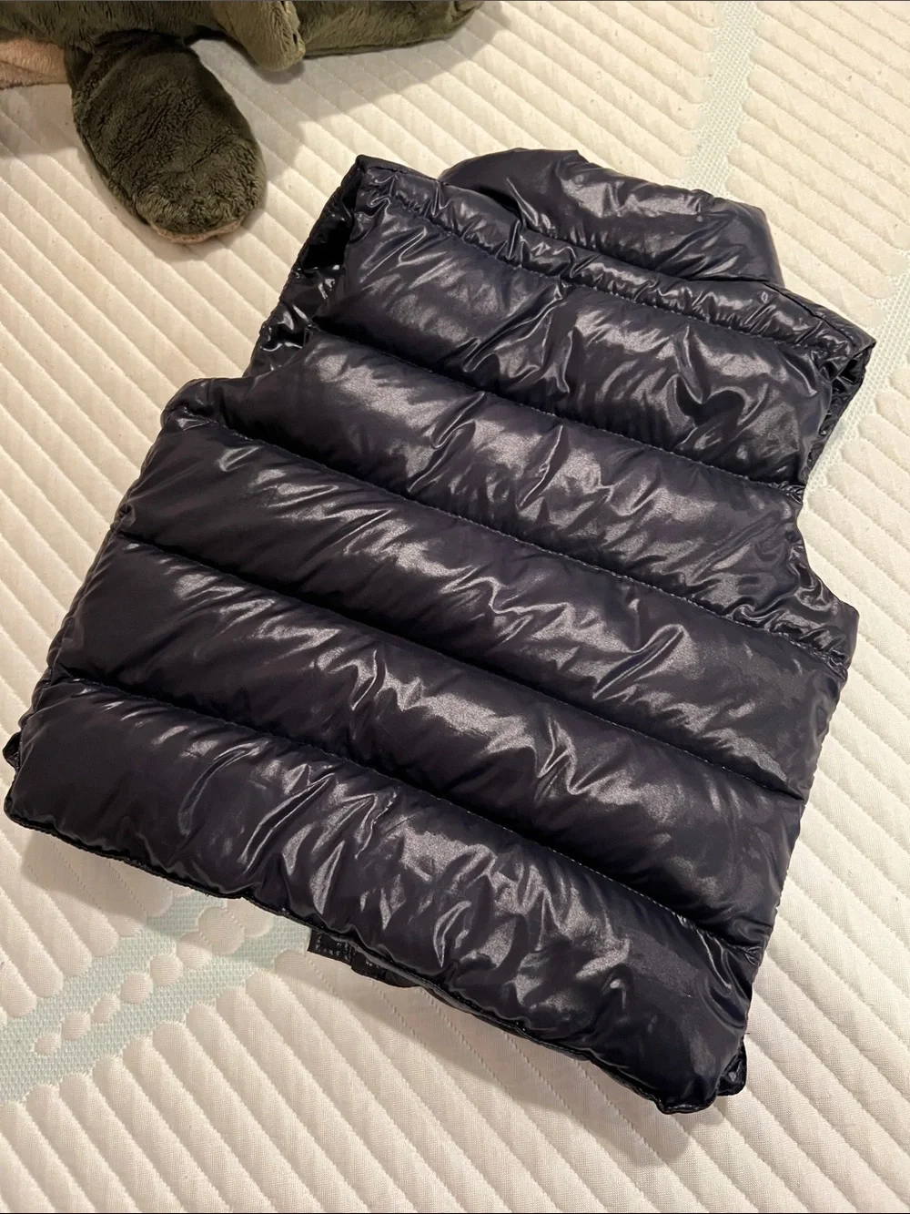 Moncler Kids Dark Navy Quilted Puffer Vest