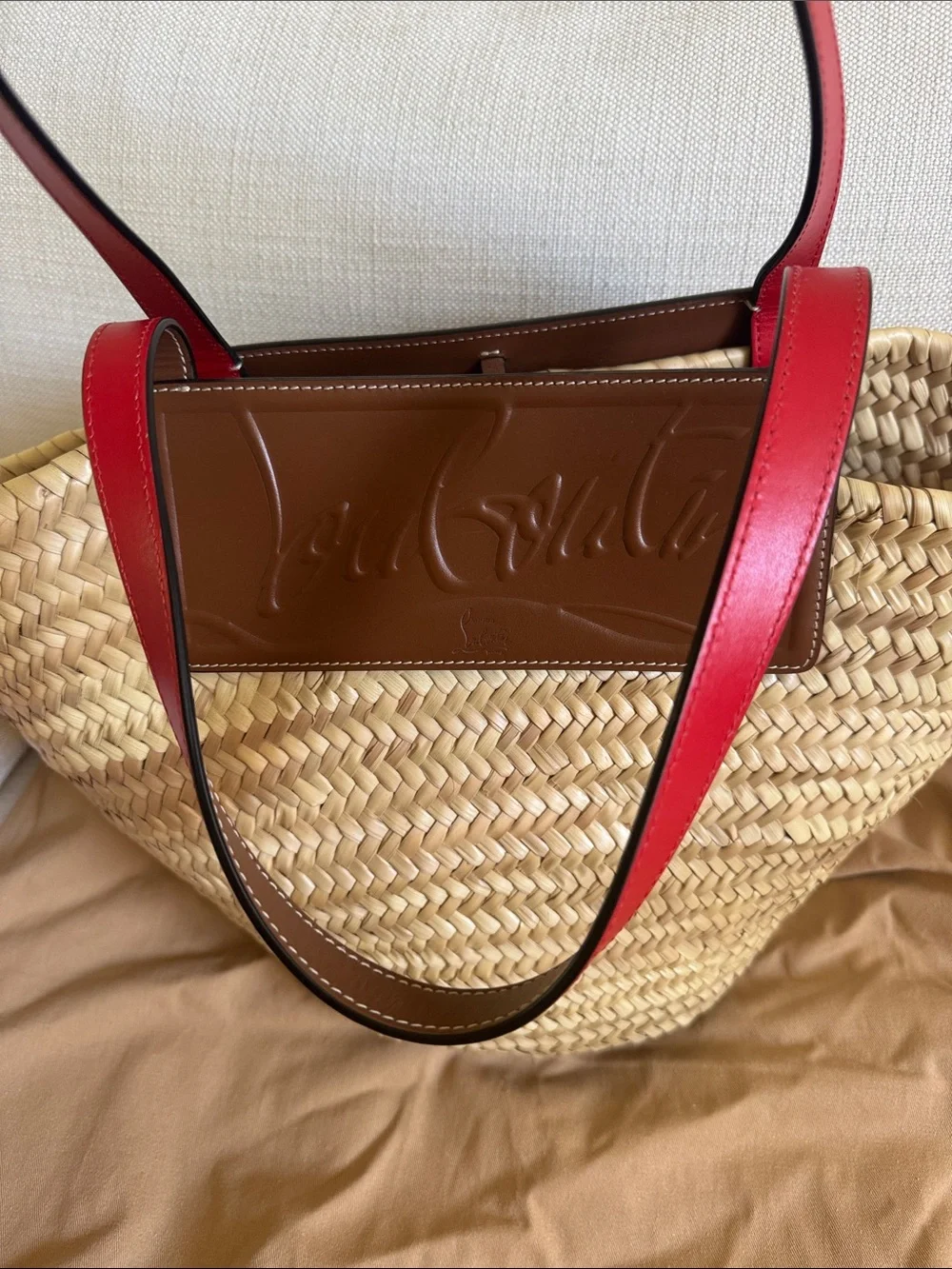Christian Louboutin woven straw