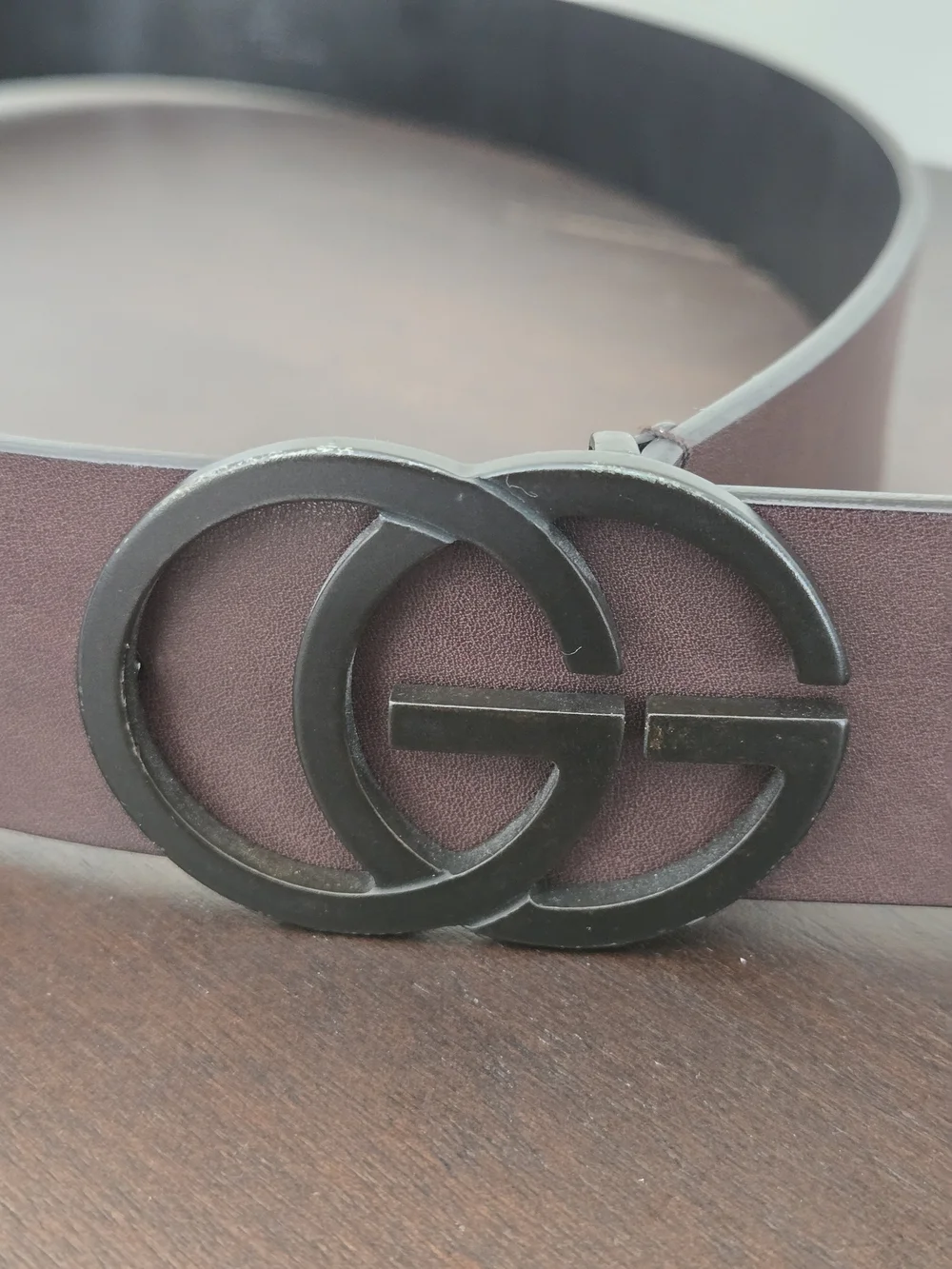 Gucci Double G Belt in Dark Brown with Black Buckle