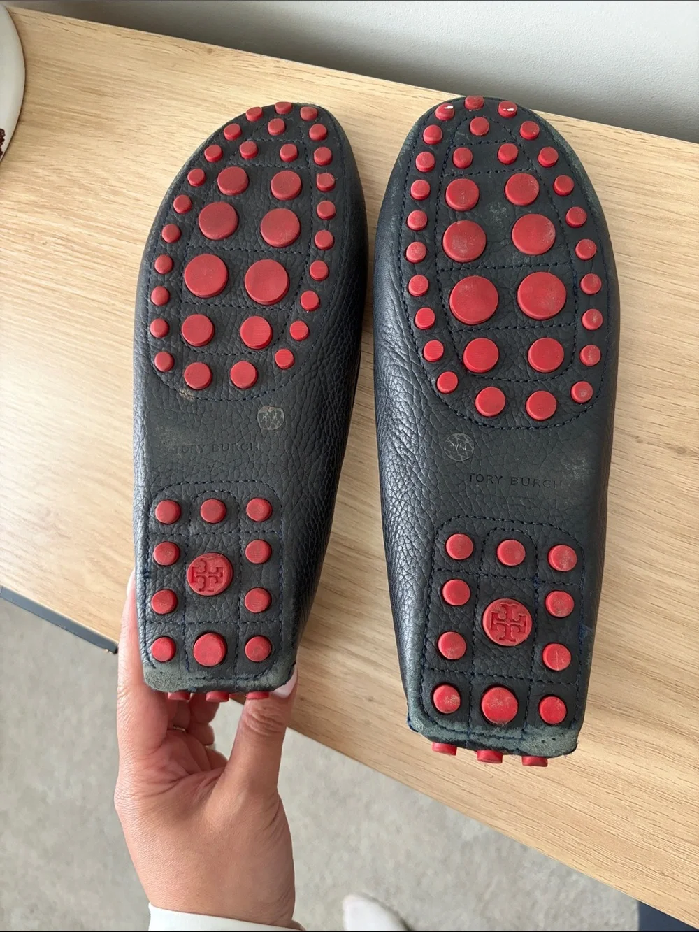 Tory Burch detailing pebbled