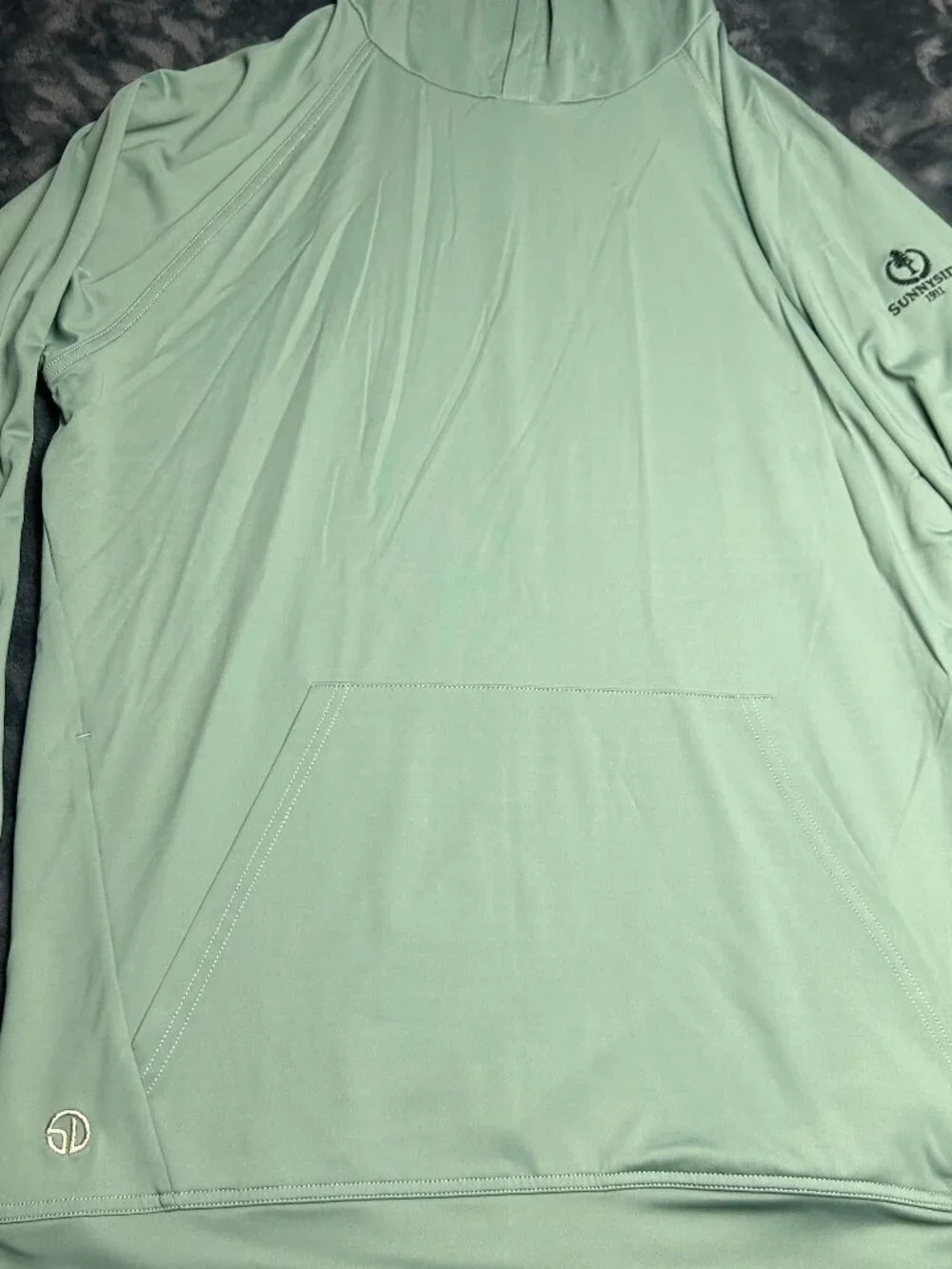 Straight Down Hooded Performance Pullover Xl Light Sage Green