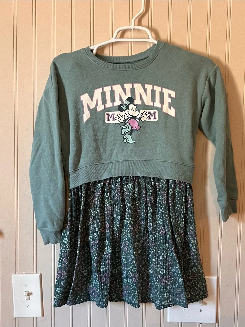 Jumping Beans Disney Minnie Mouse twofer sweatshirt dress size 8