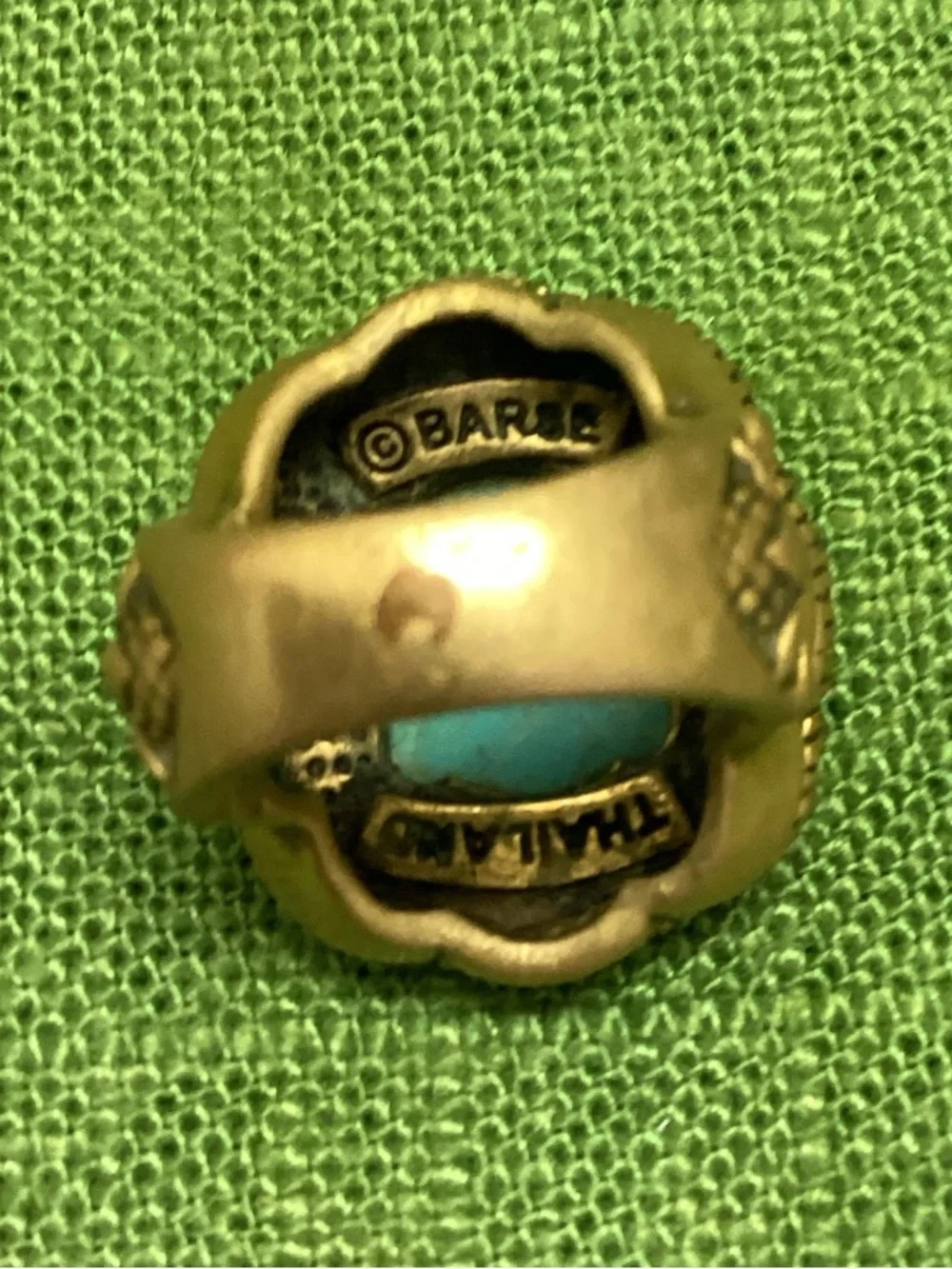 Studio Barse vintage gold tone turquoise ring Boho Southwest Vintage ethnic