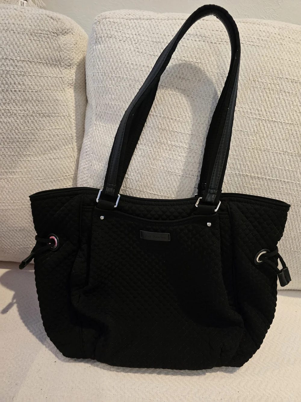 Vera Bradley Black Quilted Tote Shoulder Bag