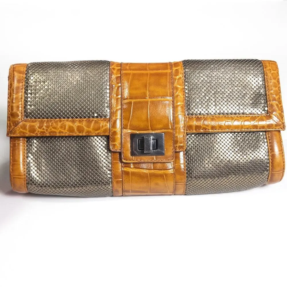 Whiting & Davis Clutch Bag Size OS Silver Y2K Mobwife Vintage Archive