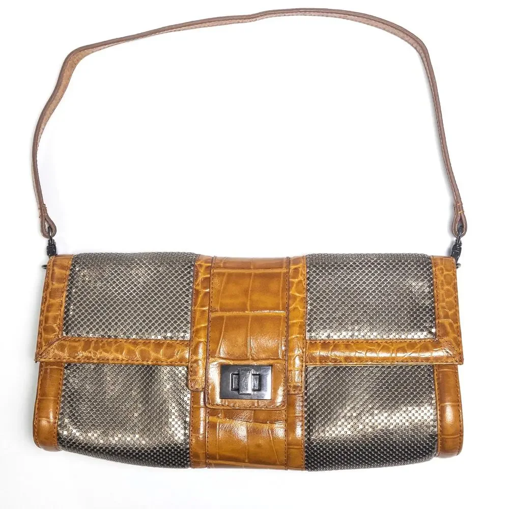 Whiting & Davis Clutch Bag Size OS Silver Y2K Mobwife Vintage Archive