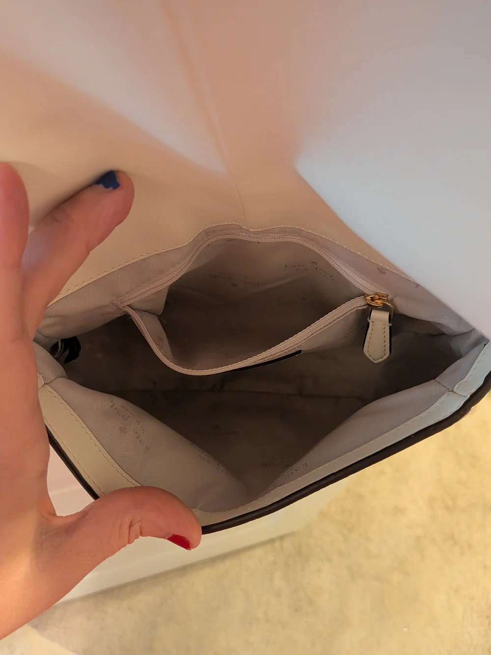 kate spade cream pebbled