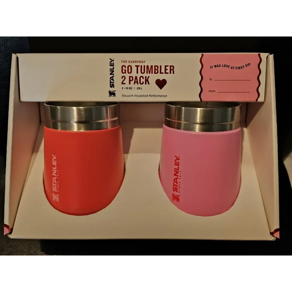 Stanley 2pk 10 oz Stainless Steel Everyday Go Tumblers - Red & Pink Valentines
