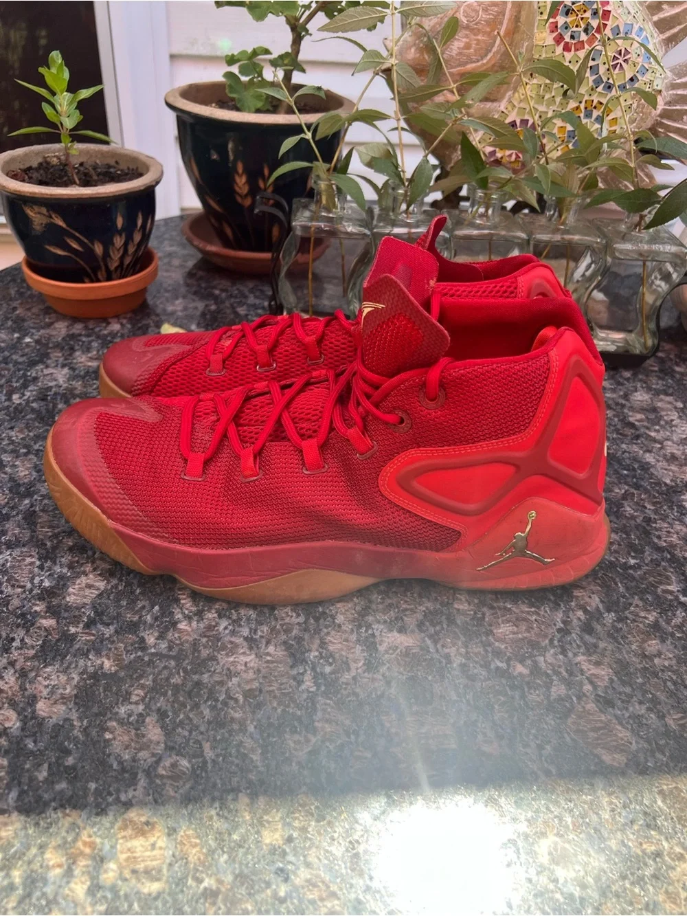 Nike Air Jordan Melo M12 Big Apple Mid Red & Gold - Mens 13