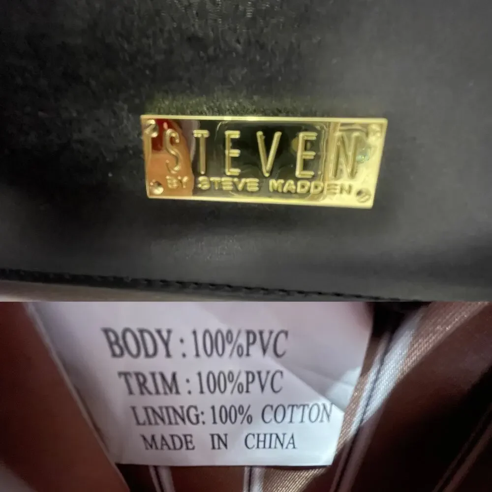 Steven By Steve Madden black faux