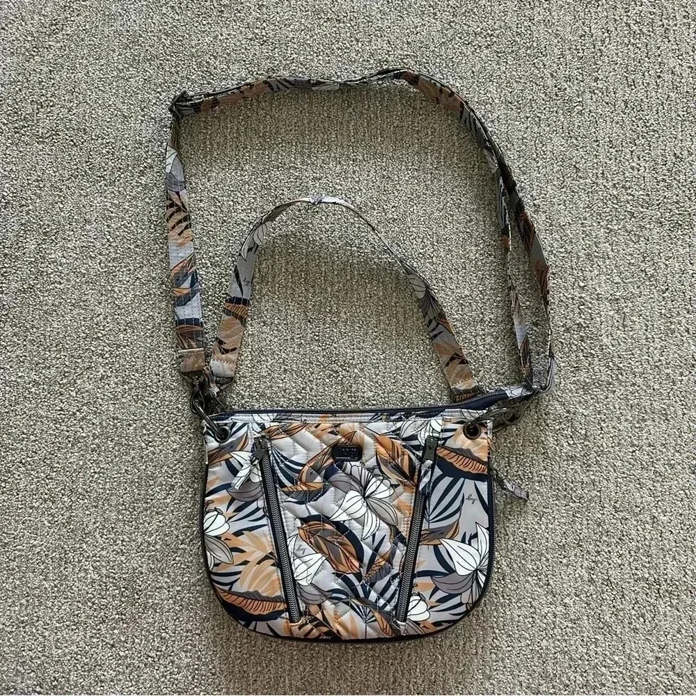Lug Swivel Convertible Crossbody Double Strap Shoulder Bag Lily‎ Grey