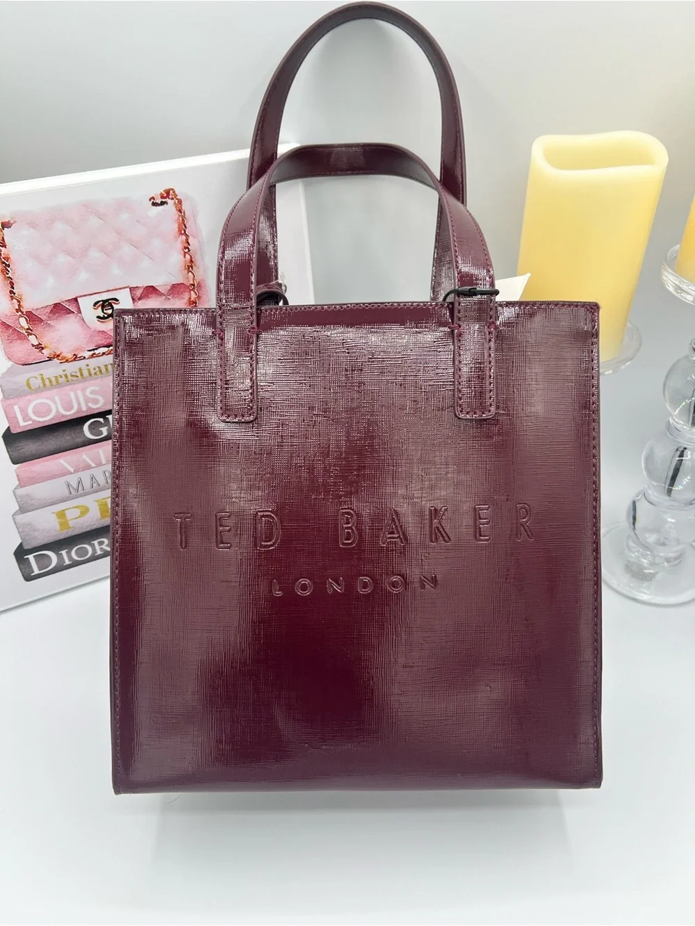 Ted Baker Soocon Icon Tote Bag in Burgundy