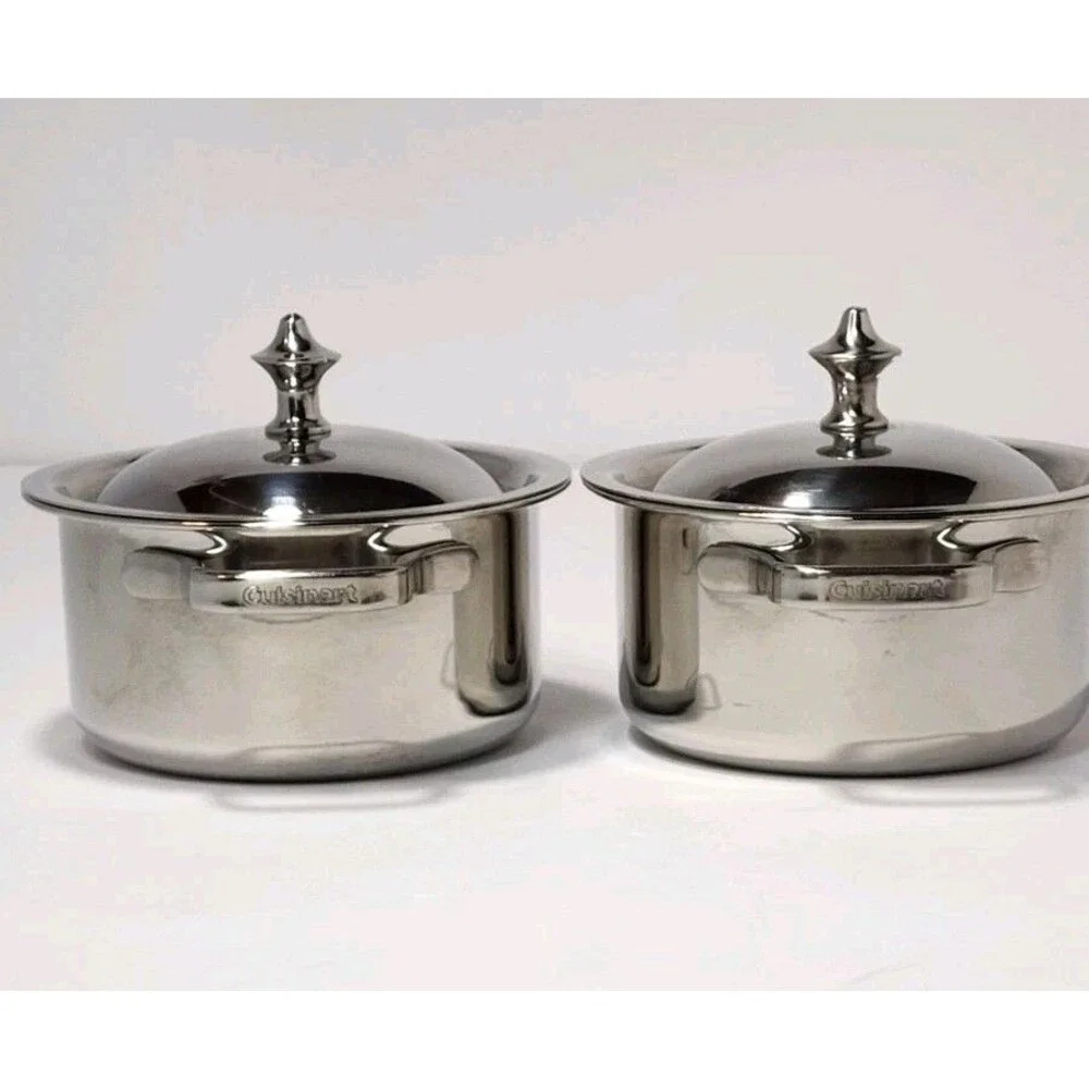 Cuisinart Stainless Steel Mini Dutch Ovens 2pack OB Model 7MS2-32(.32 Qt)