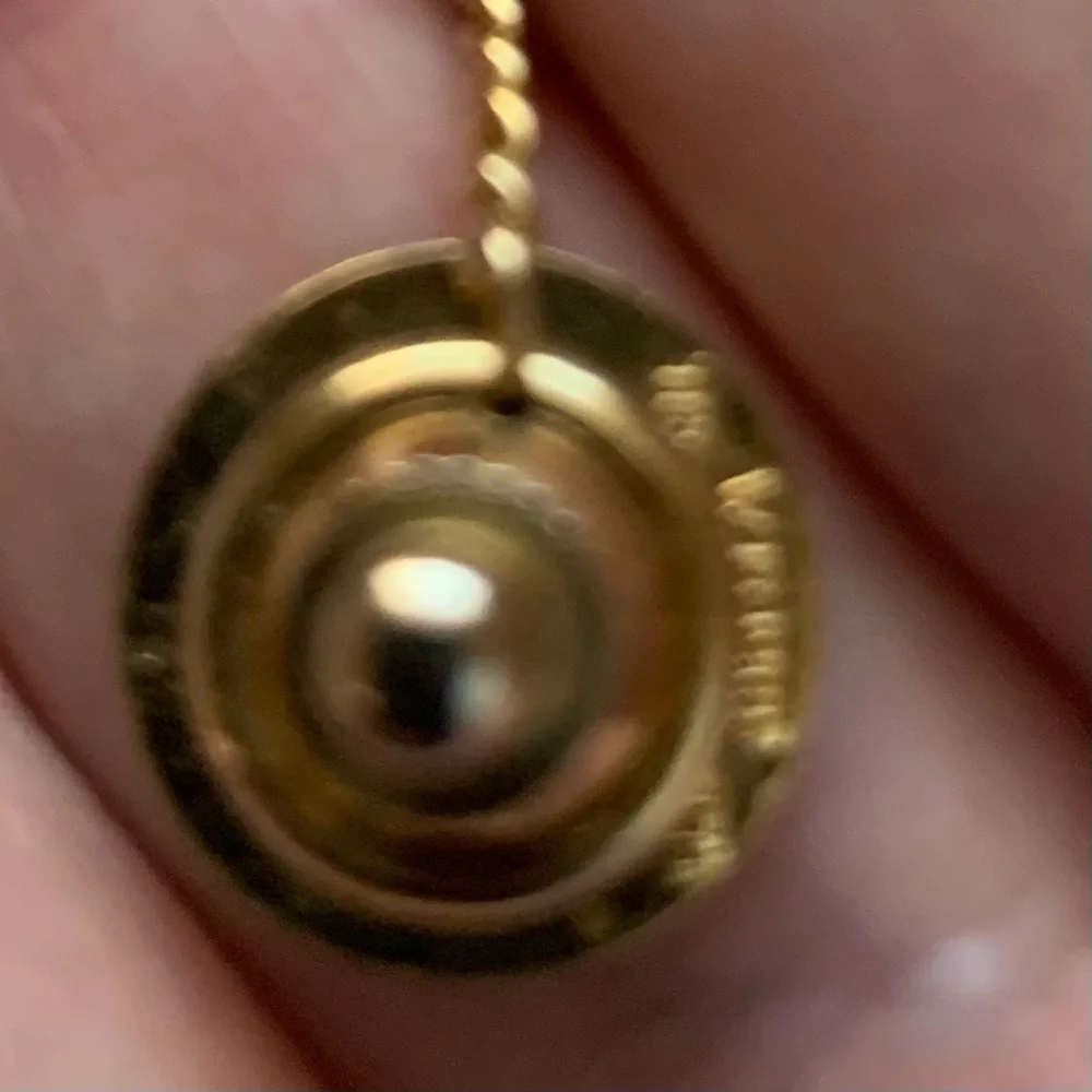 Vintage Masonic 1/20 10K GP  Tie Tack with Safety Chain Excelsior Lodge Pin 3D