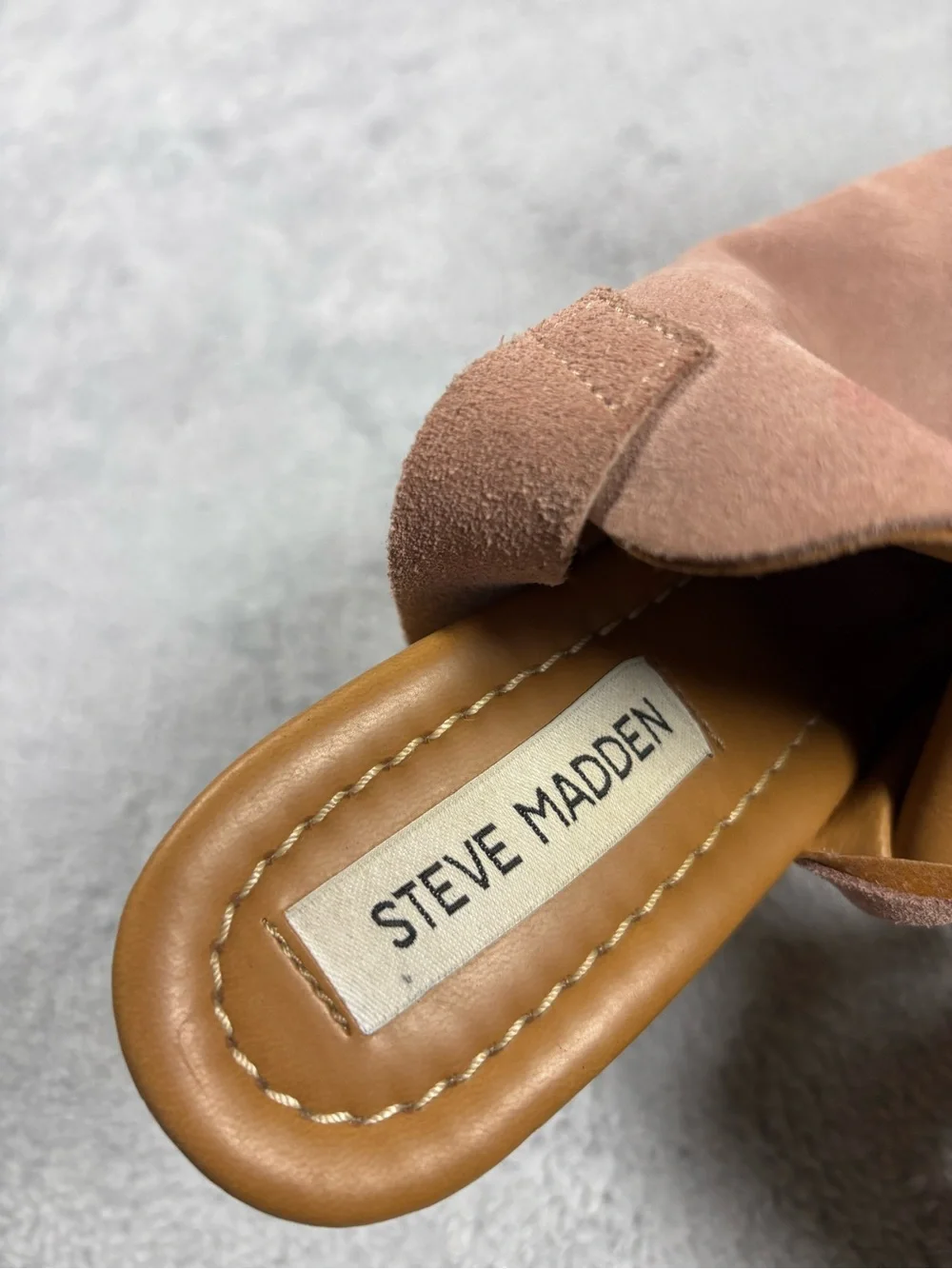 Steve Madden Blush Knot Suede Wedge Sandals