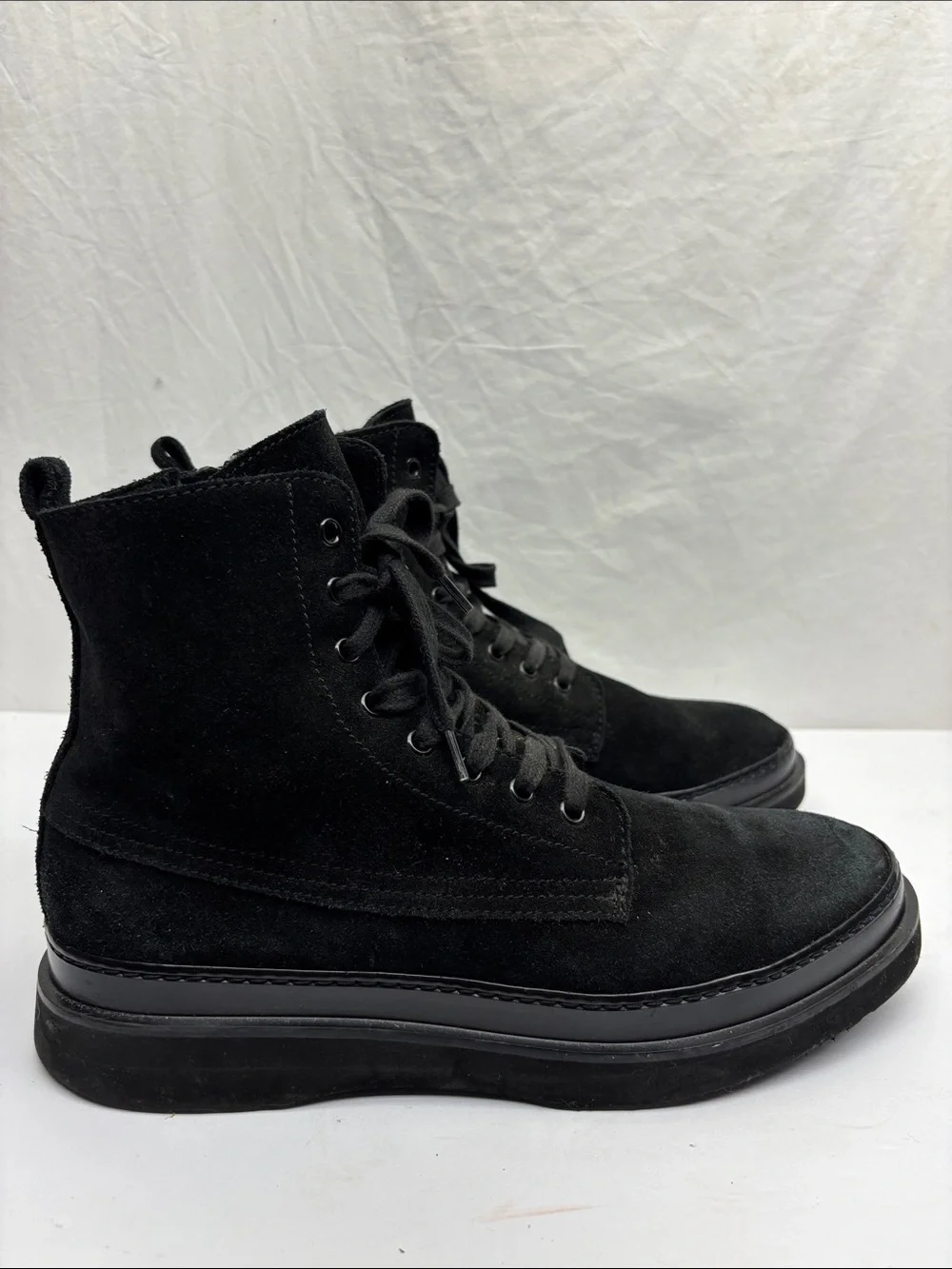 Aquatalia Black Suede Chukka Boots - Lace-Up Ankle, SZ 9.5