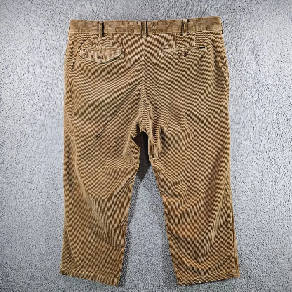 Polo Ralph Lauren Mens Corduroy Pants Tan Classic‎ Fit Stretch 36x23 Cropped