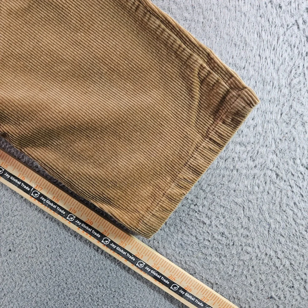 Polo Ralph Lauren Mens Corduroy Pants Tan Classic‎ Fit Stretch 36x23 Cropped