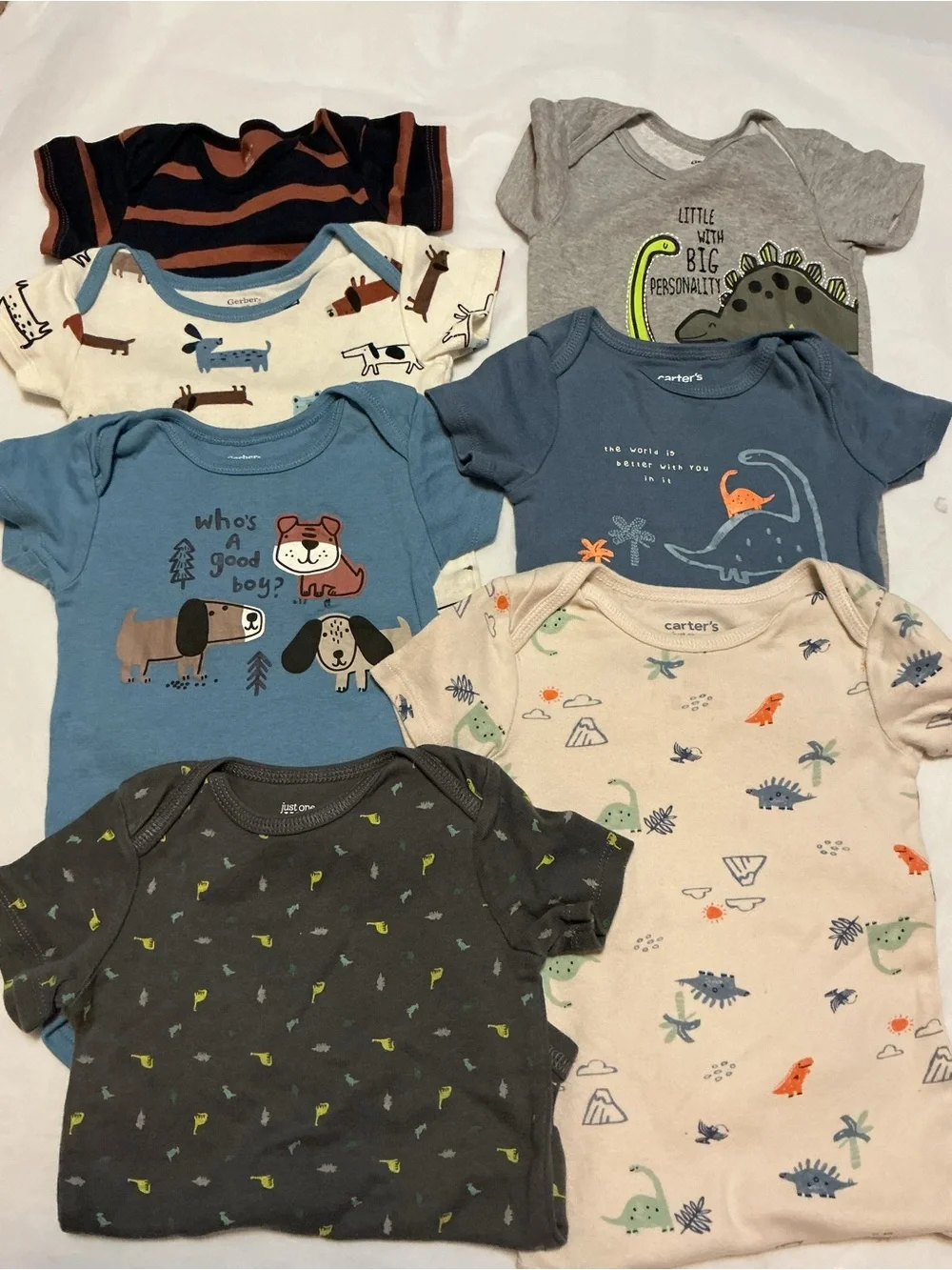 Bundle (7) of 12m onesies EXCELLENT condition