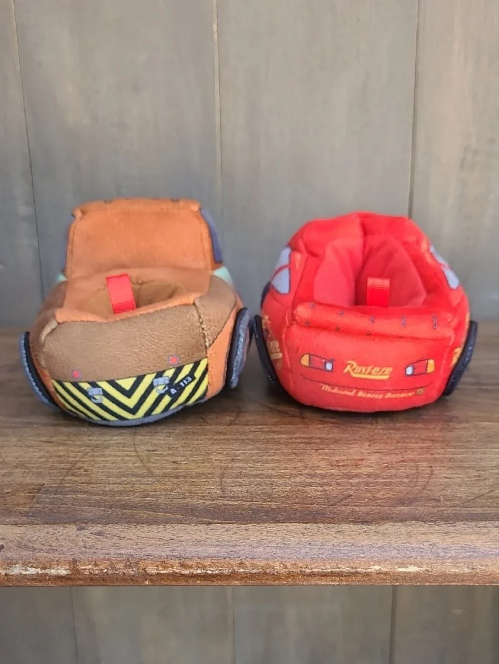 Disney/Pixar Cars Slippers Toddler sz 5/6 Lightning McQueen & Mater Plush