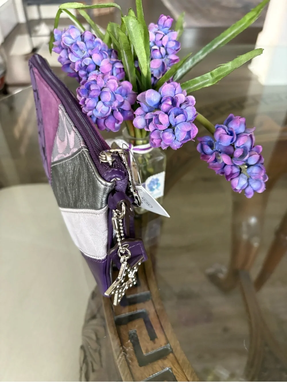 Coach purple patchwork