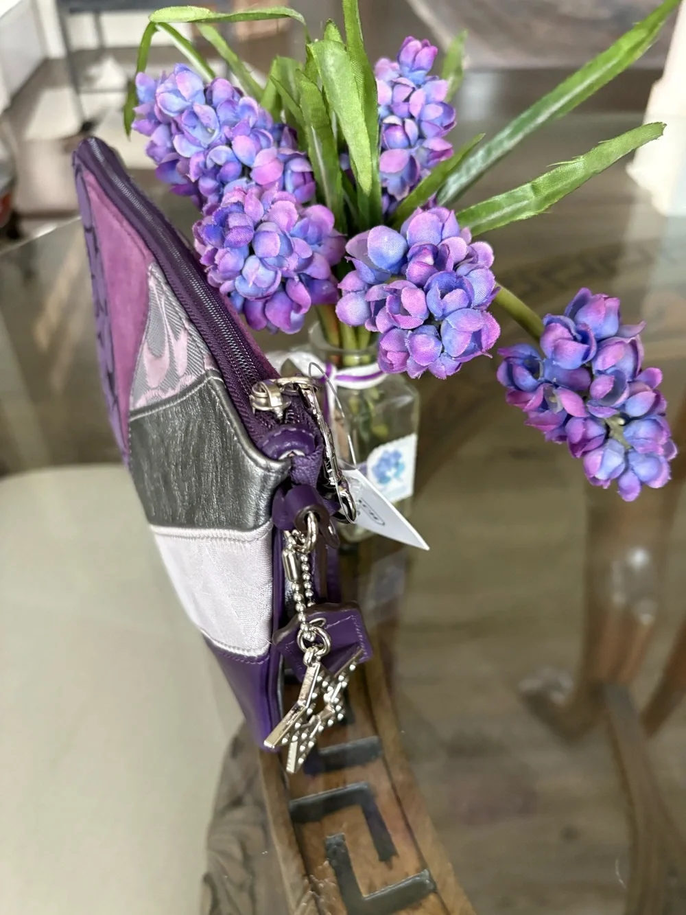 Coach purple patchwork