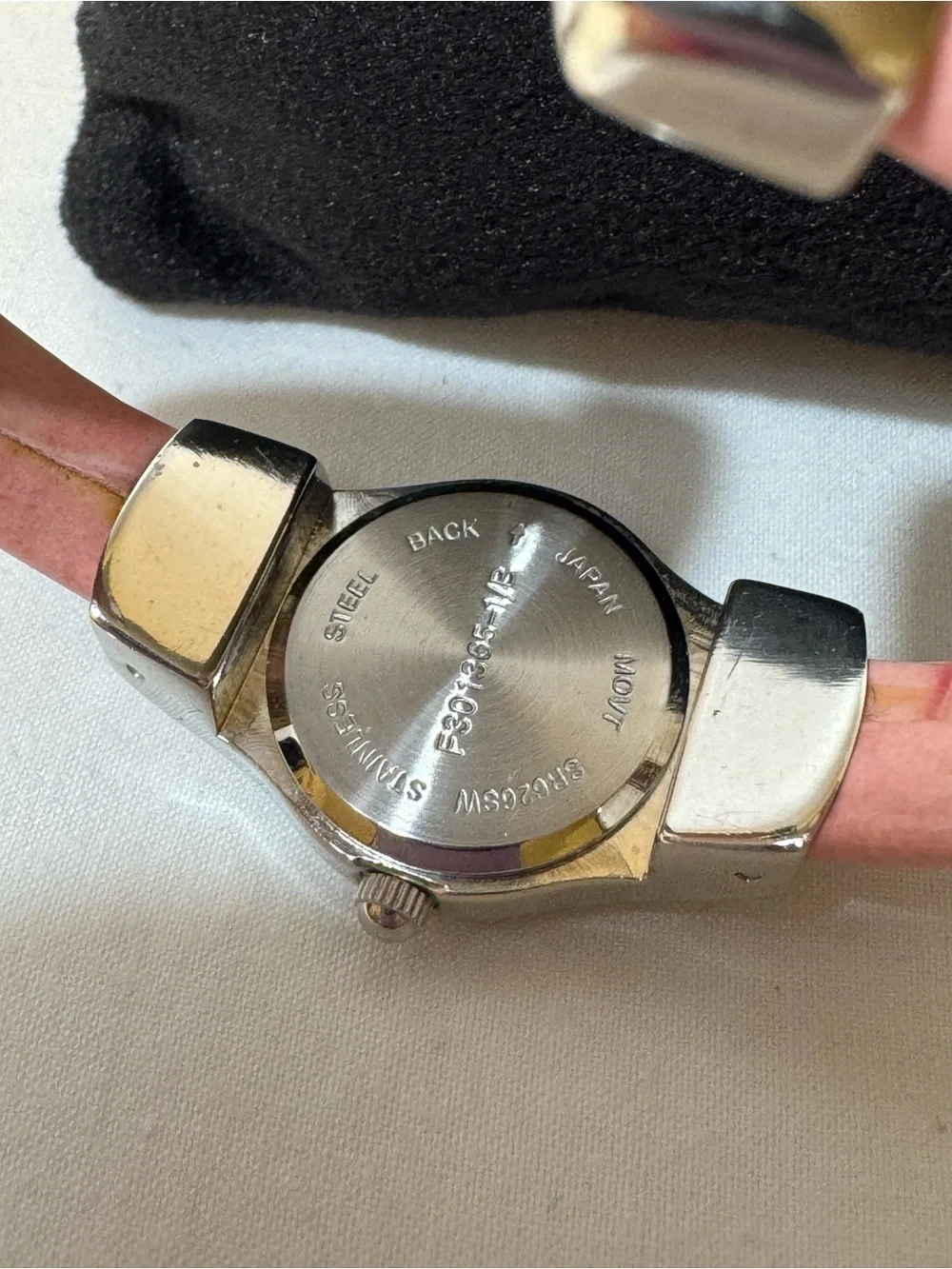 Avon Pink Crystal Bezel Quartz Watch