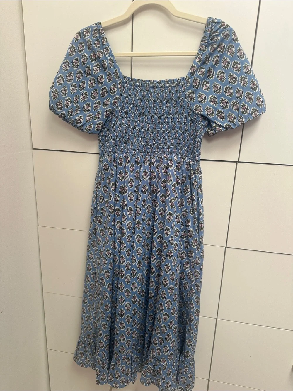 J. Crew smocked bodice