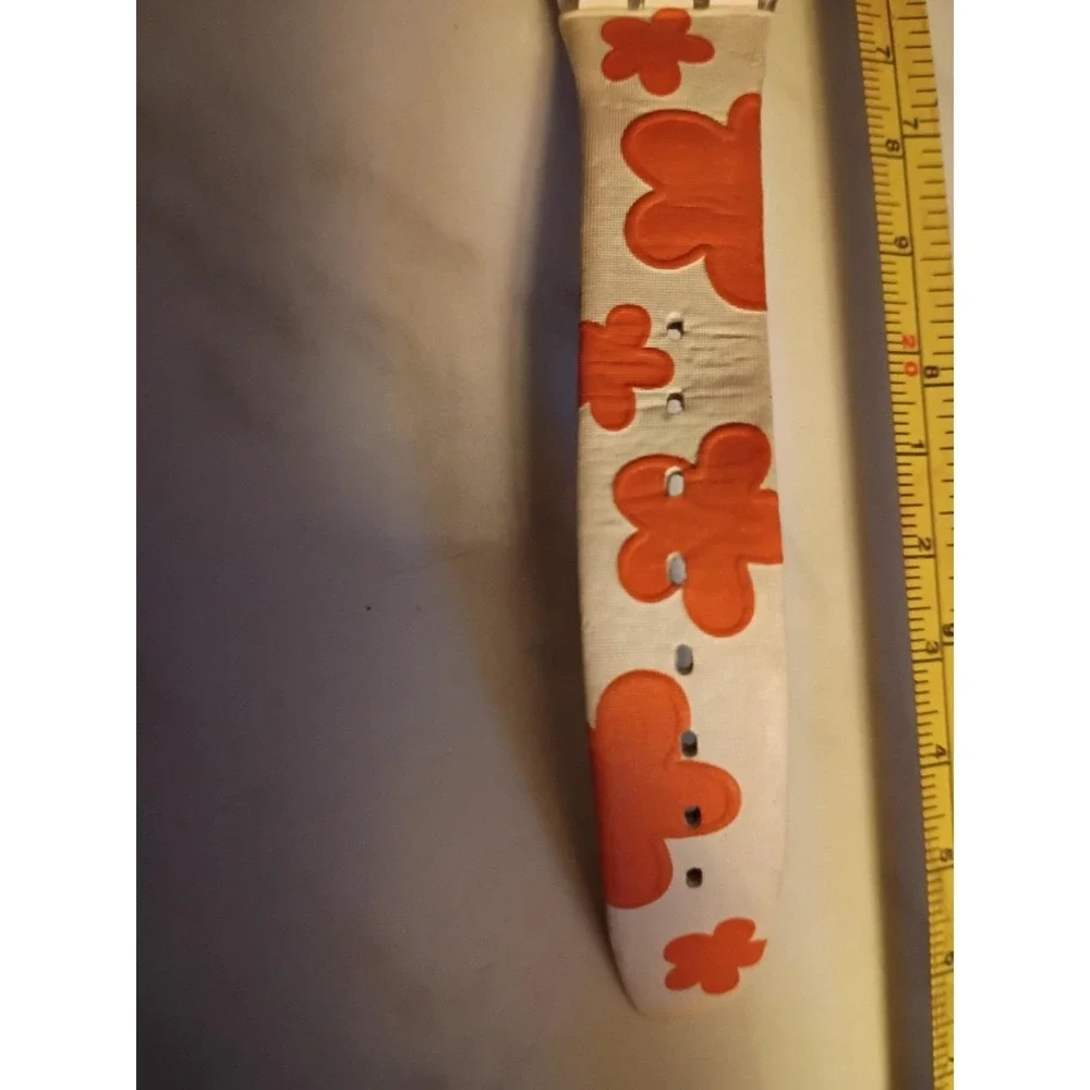 Swatch Watch JUICY HOURS GE402 Orange & Yellow Flower 2004 Needs New Battery