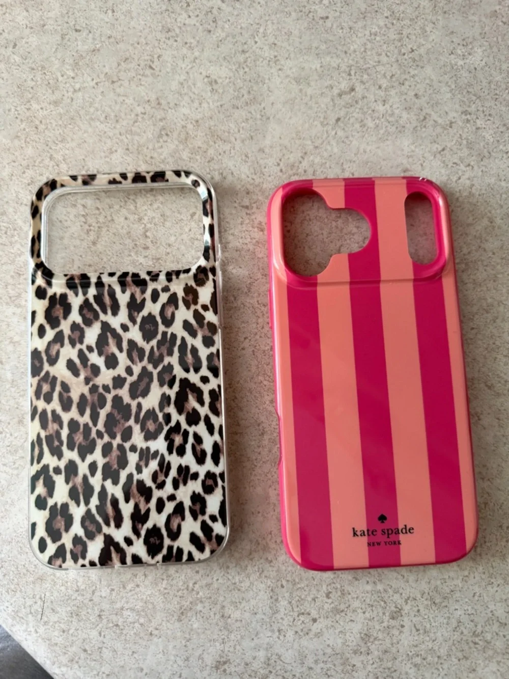 kate spade Pink and Coral Striped iPhone Case
