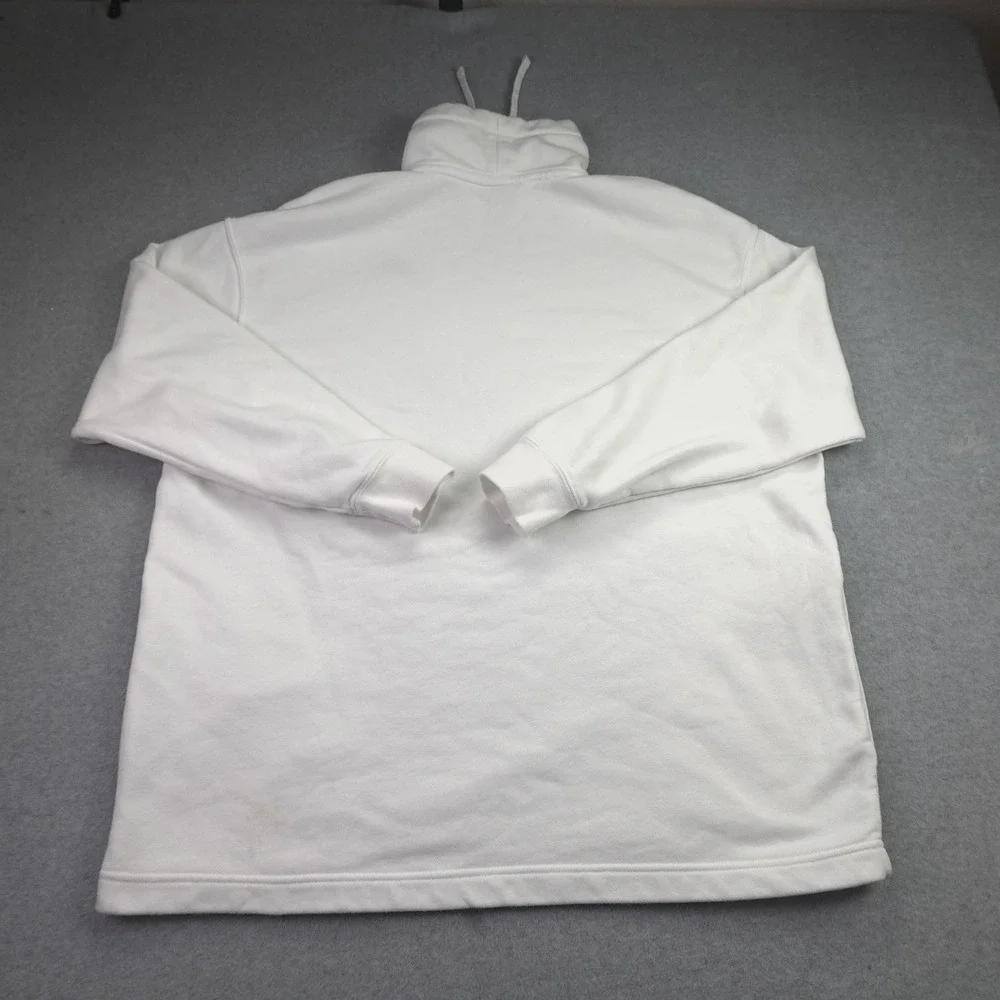 Nike Sweatshirt Womens Small White Funnel Neck Athleisure Pullover Logo