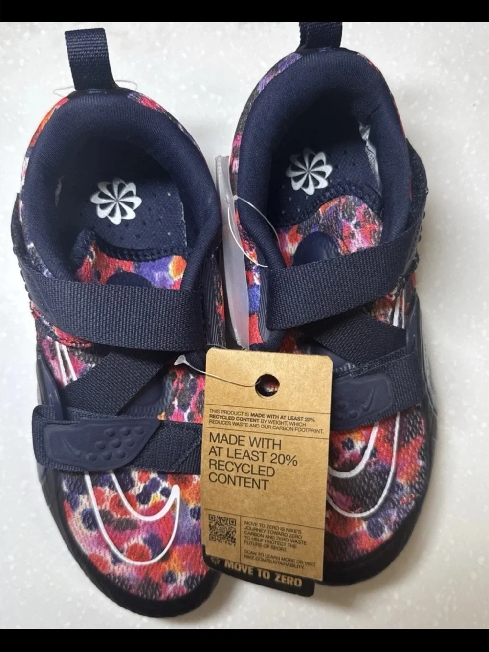 Nike Floral-Print Training Sneakers in Navy, Pink, Purple