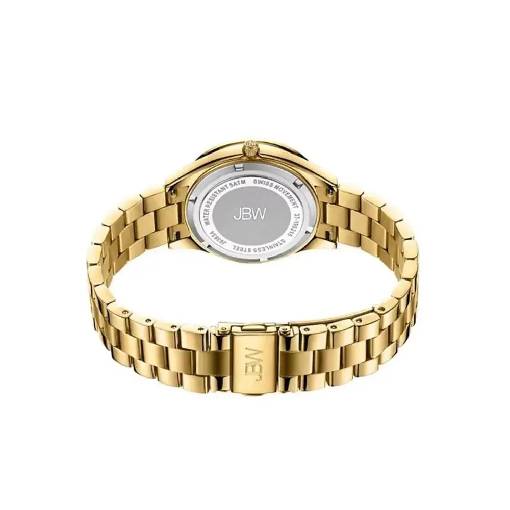 JBW Cristal 34 Women's Gold Tone PVD Diamond/Crystal Watch
