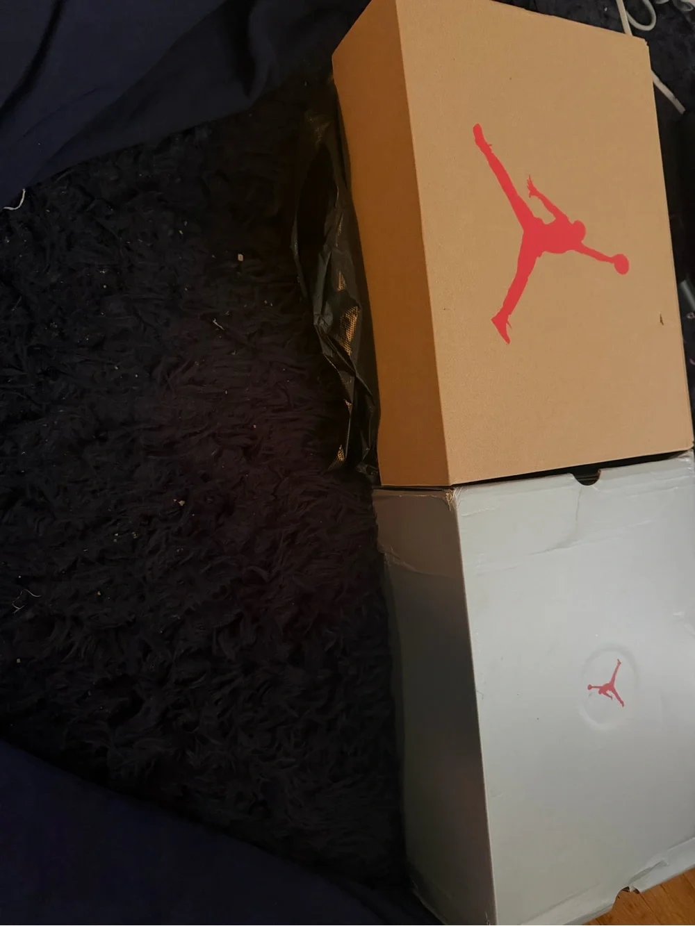 Nike Jordan Shoe Boxes with Red Jumpman Logos