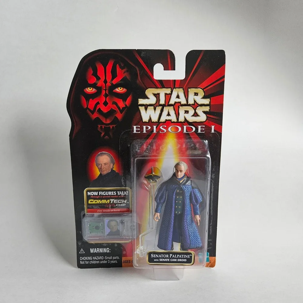 Star Wars Episode I Senator Palpatine Action Figure CommTech Hasbro 1998 Sealed