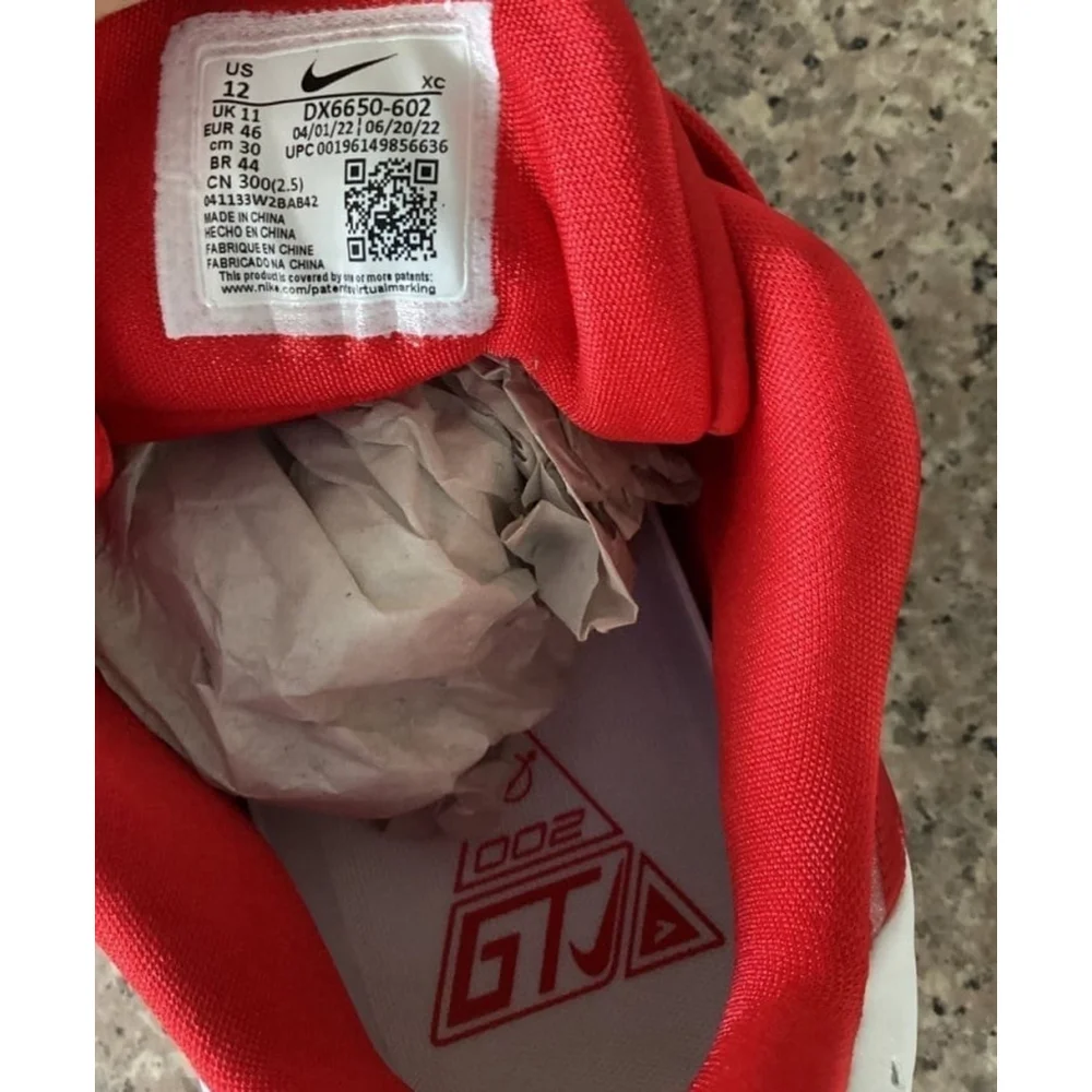 Nike Air Zoom G.T. Cut 2 TB P Size: 12 Color: University Red / White