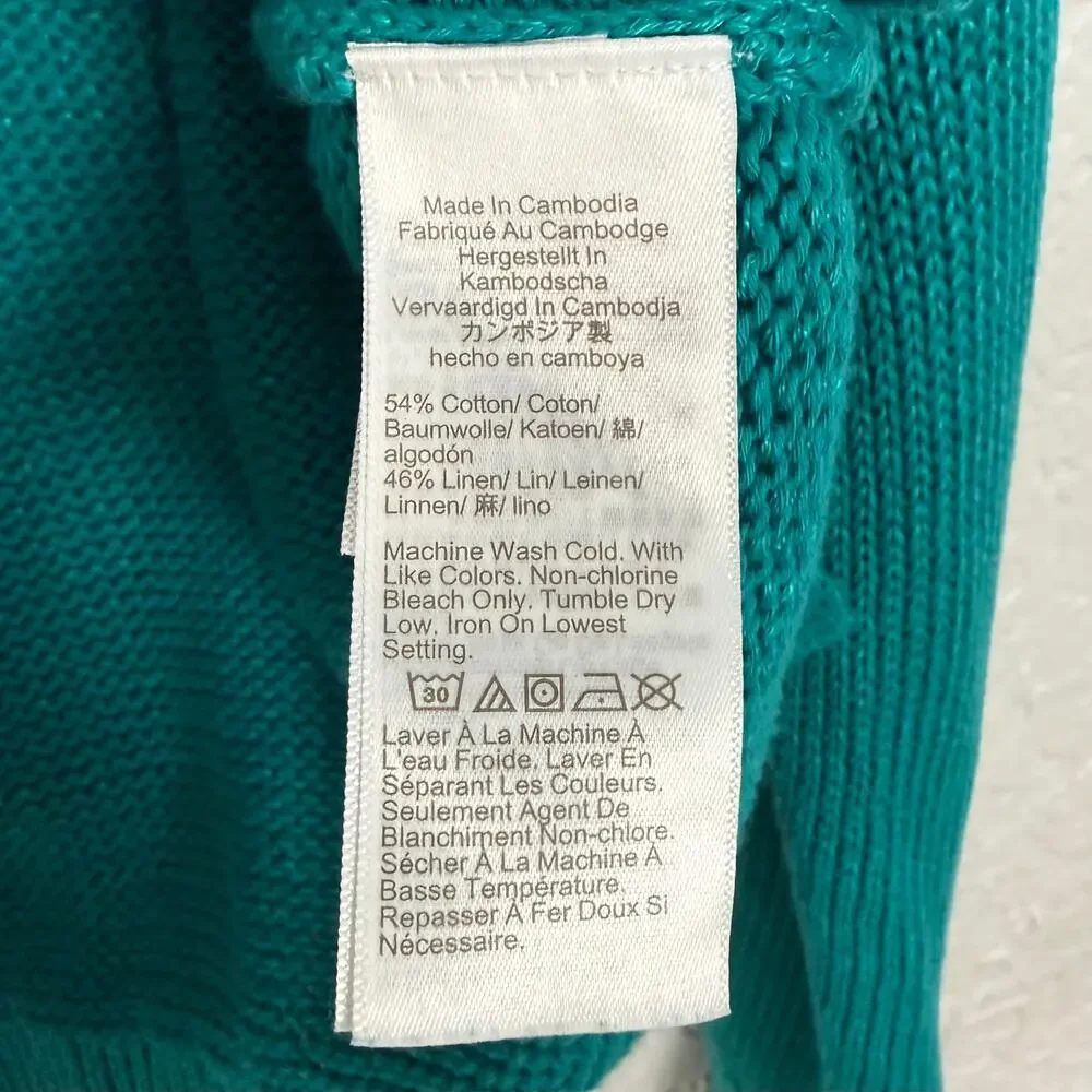 J.Crew Relaxed Cotton Linen Blend Beach Sweater Size Medium