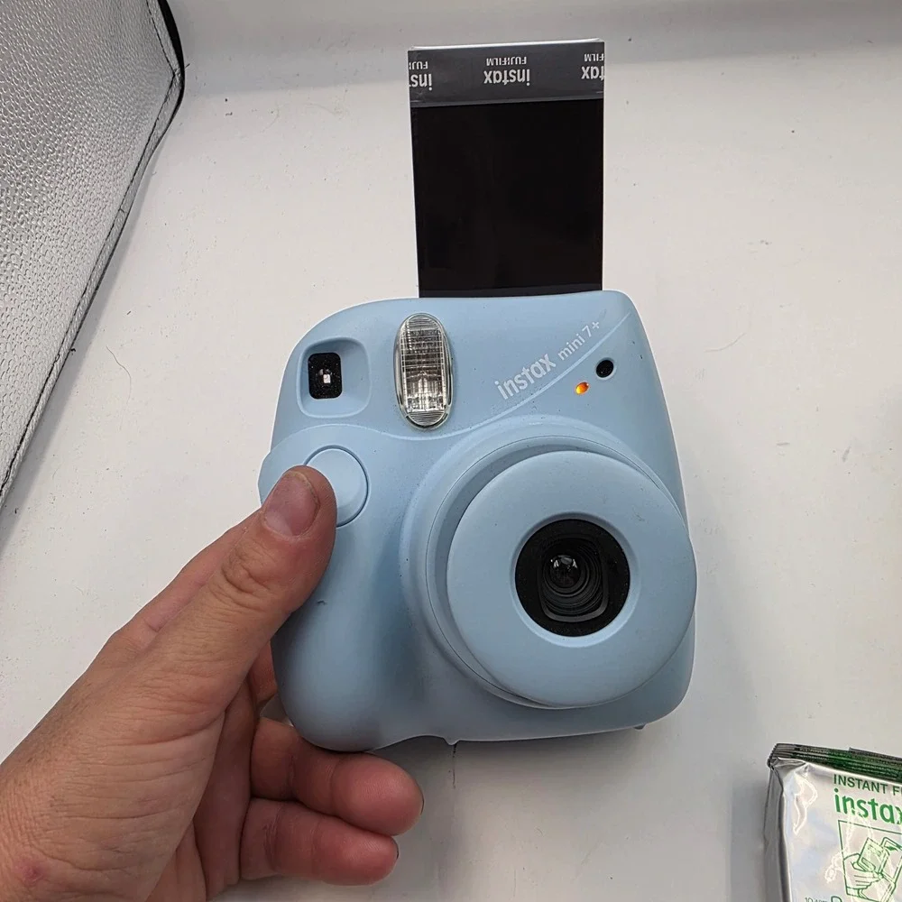 Fujifilm Instax Mini 7+ Instant Film Camera Light Blue with 20 Exposures Film A1