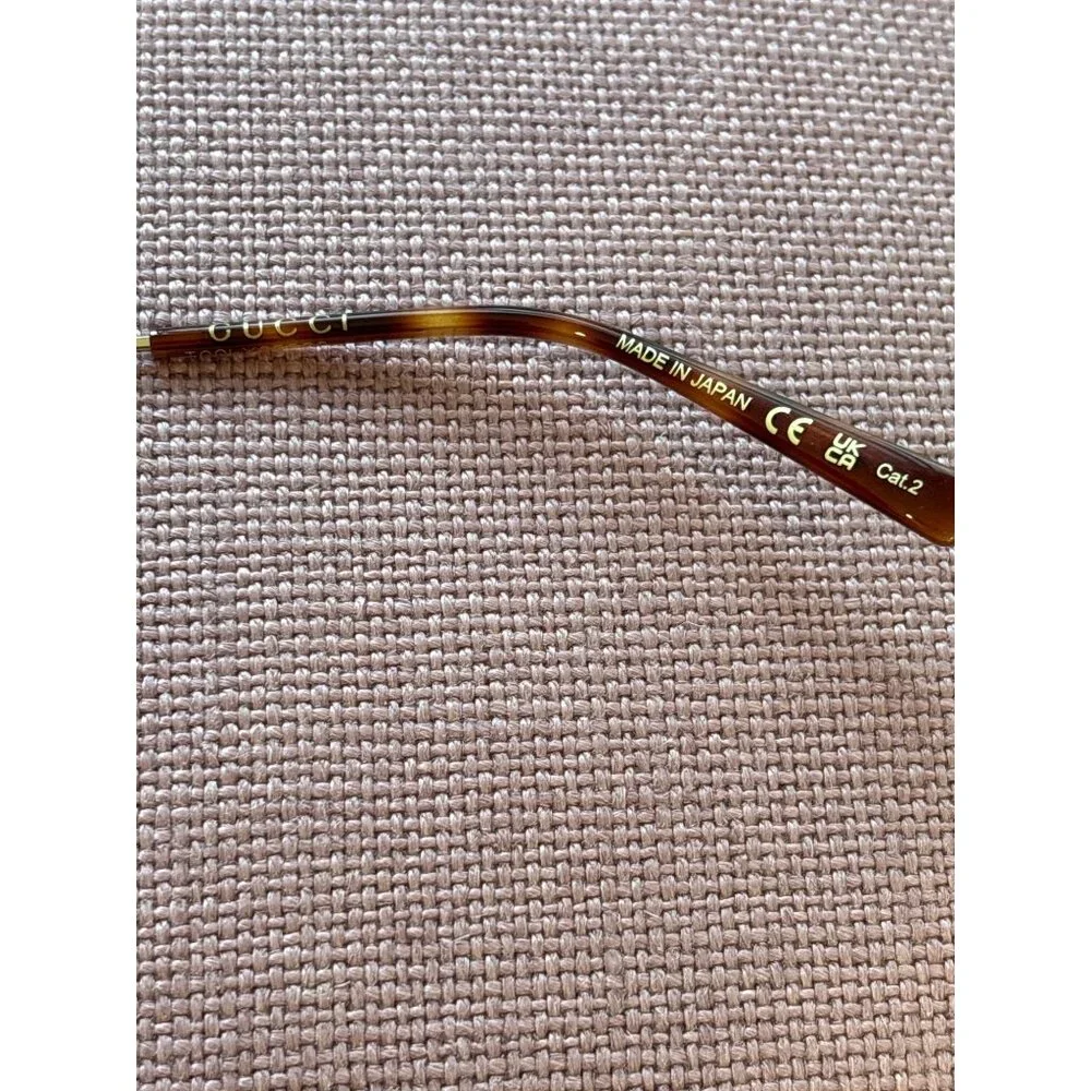 Gucci Square Sunglasses in Havana Gold Brown GG1848S-002 Sunnies