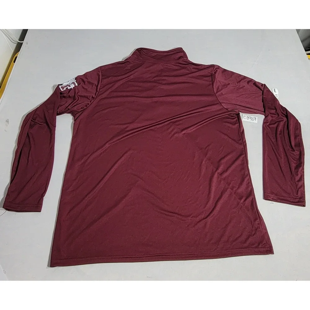 New York Yankees Mens XL Quarter Zip Pullover Maroon Performance Shirt 49410