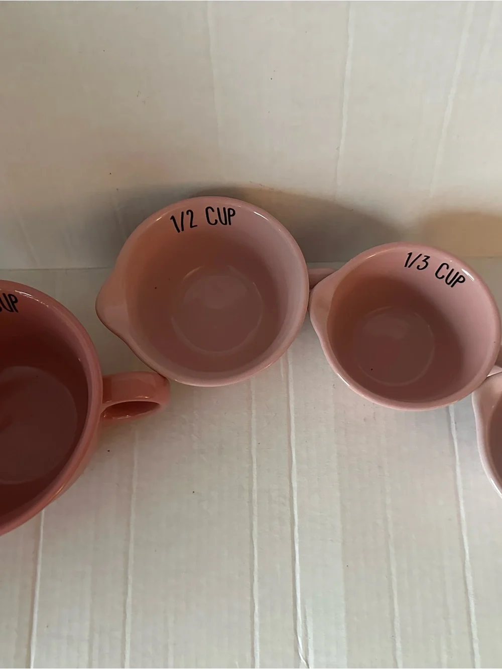 10 Strawberry Street Pink Ceramic Measuring Cups Set of 4