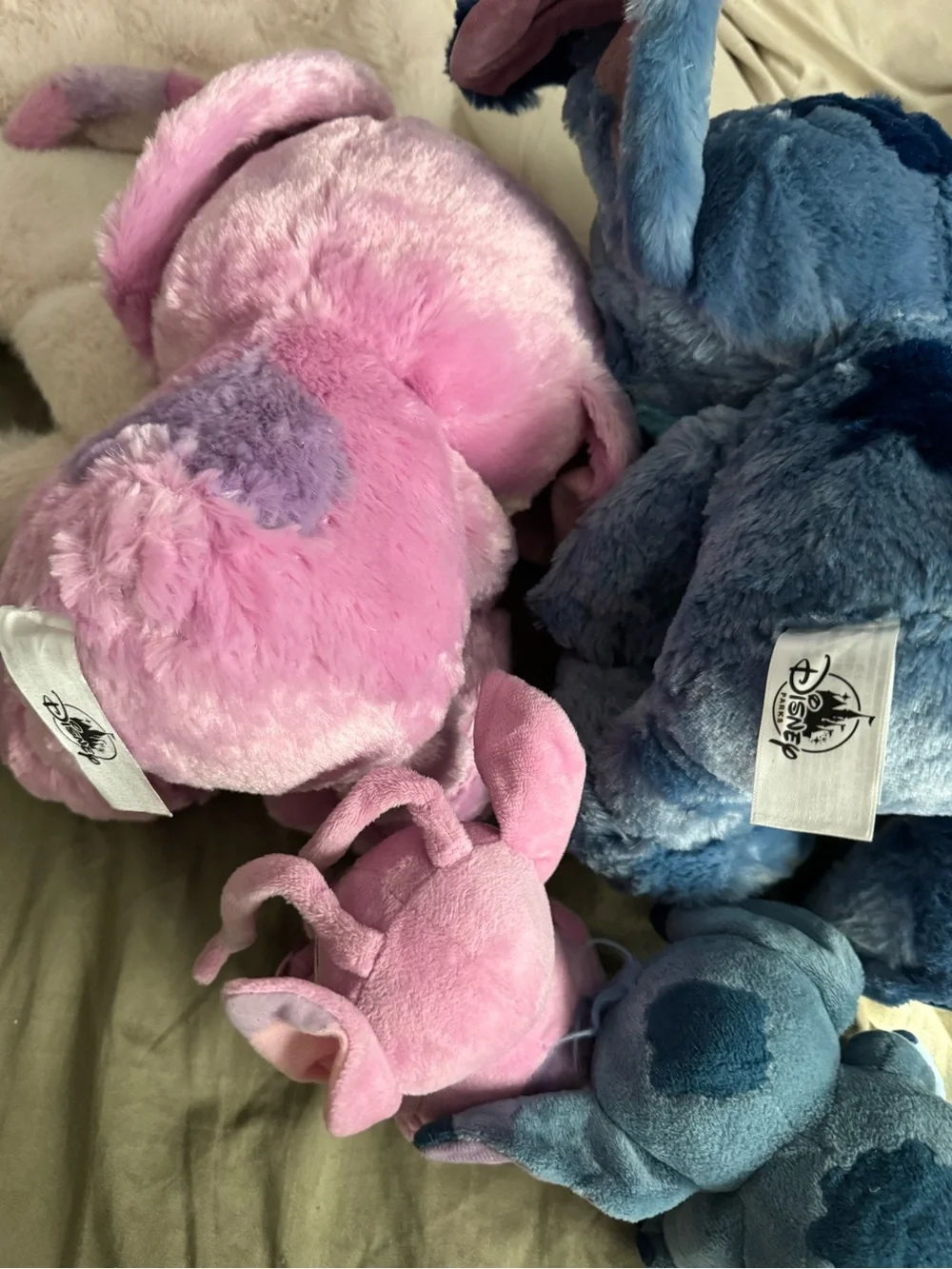 Disney Stitch & Angel Plush Duo - Pink and Blue