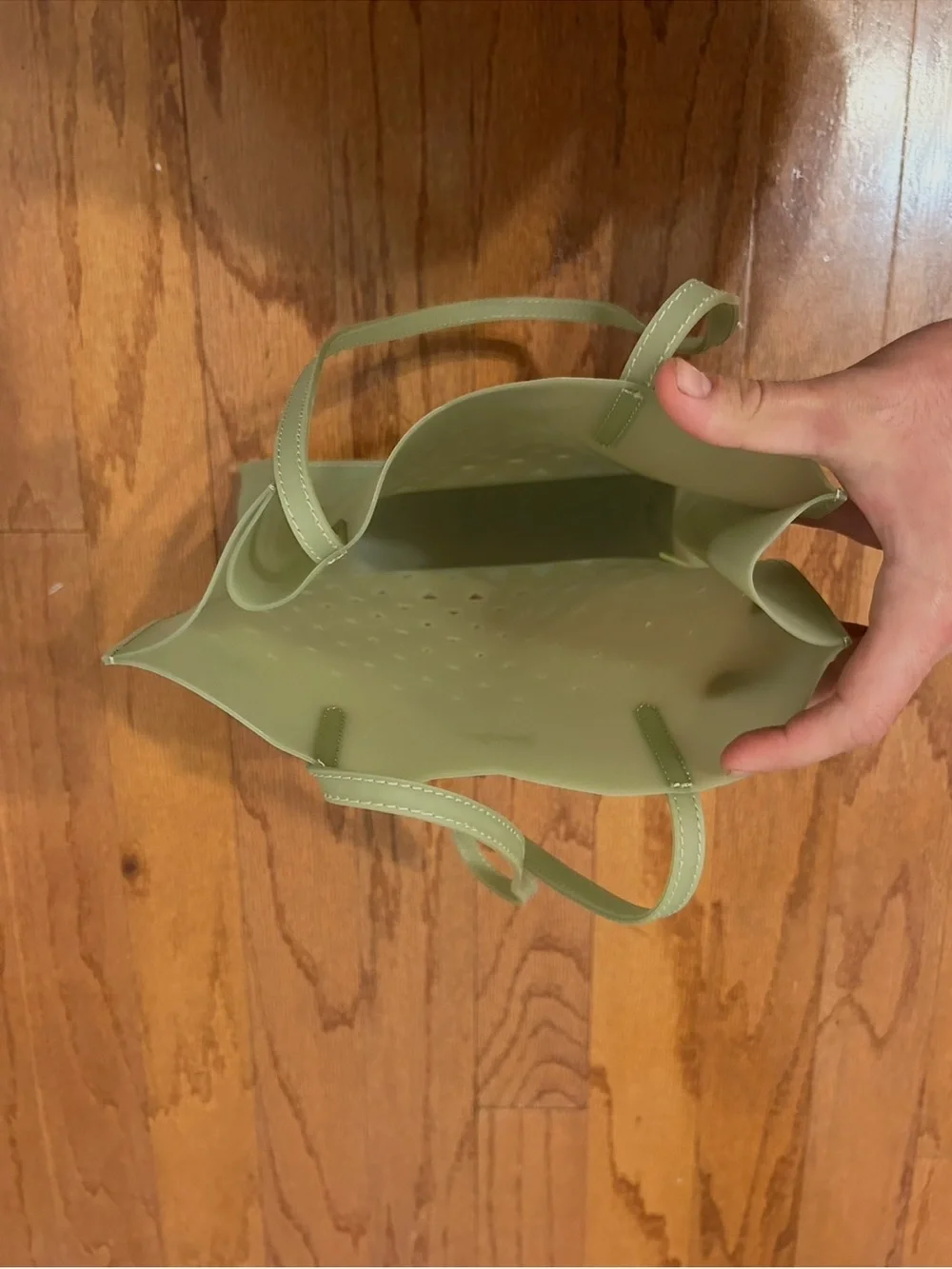 Eddie Borgo Olive Green Laser-Cut Tote