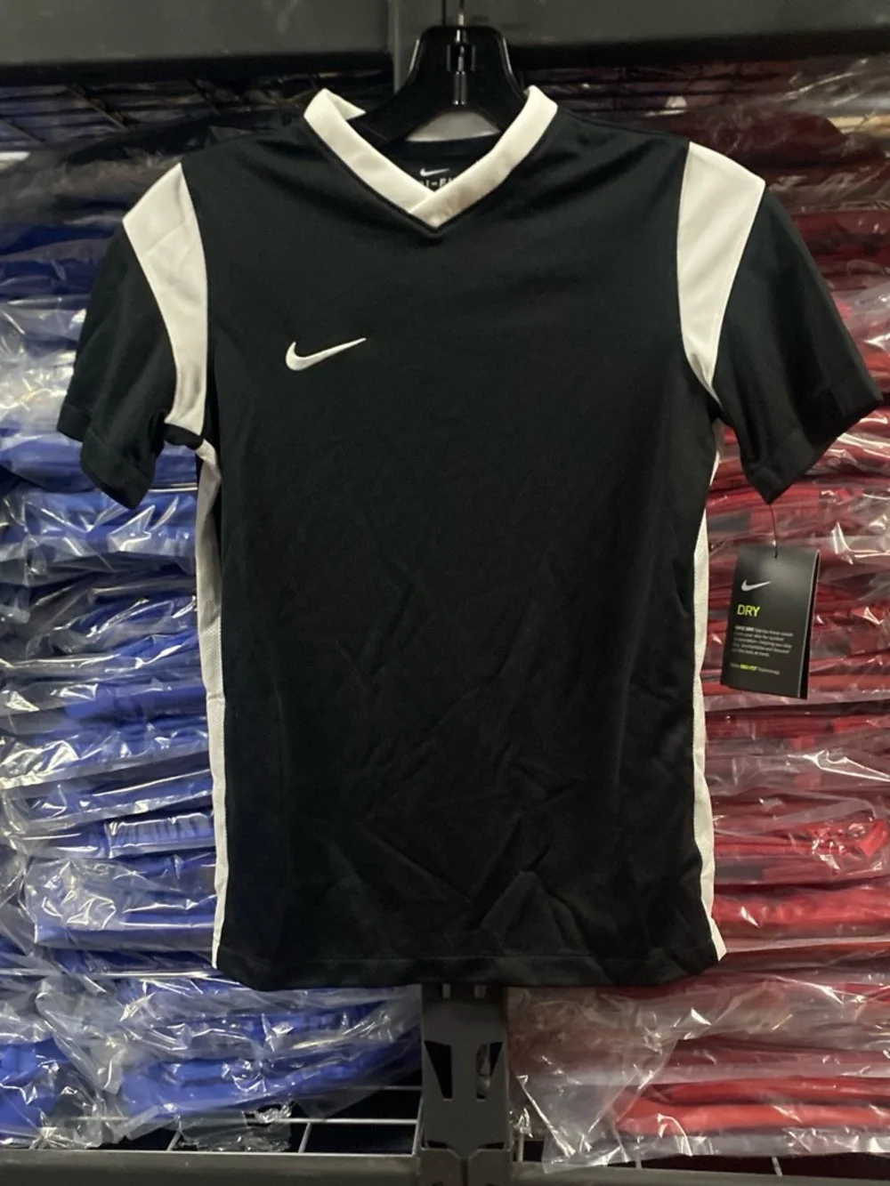 Nike Derby III Soccer Jersey NWT Kids Medium Black/White DRI-FIT CW3834-010